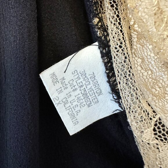 Spencer Alexis Y2K Kimono Top Size 2X Tan Black Floral Lace Velvet Fairy READ - Picture 14 of 16